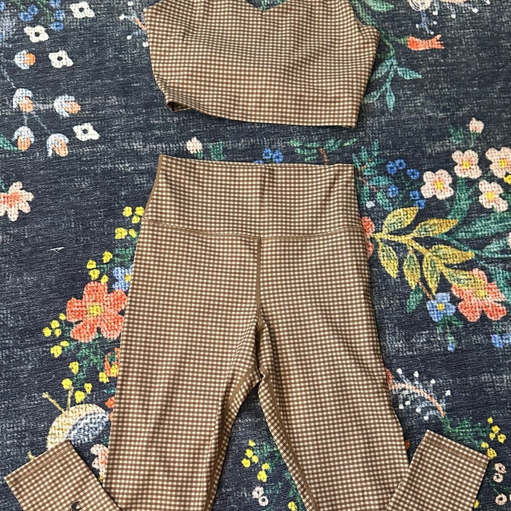 Glyder Brown Checkered Two-Piece Set